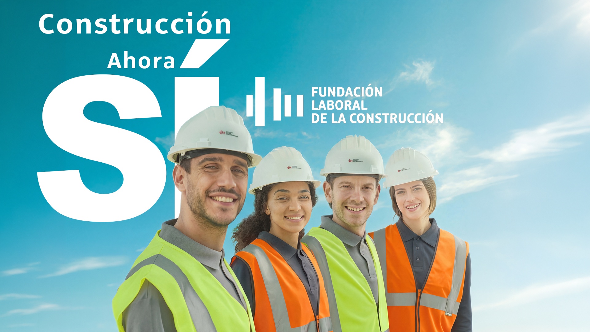 Fundación Laboral de la Construcción, imagen de profesionales del sector de la construcción, Construcción Ahora Sí
